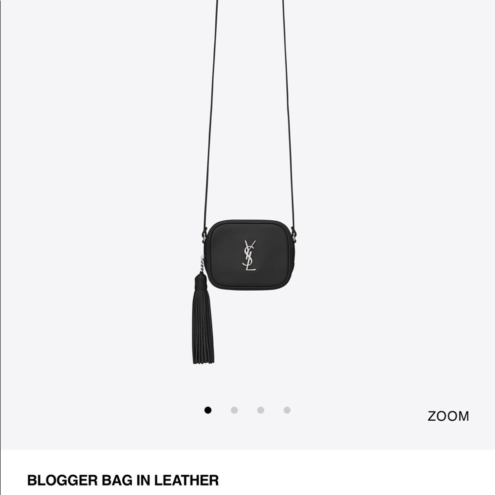 YSL Blogger Bag Crossbody Black with Silver Logo